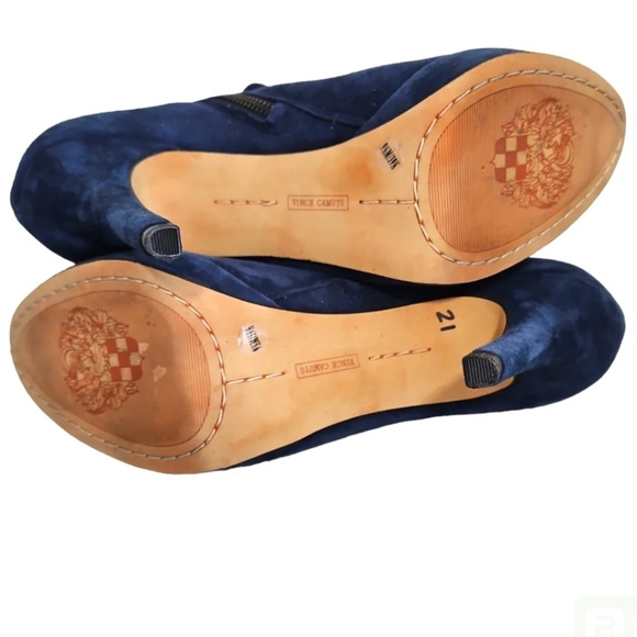 Vince Camuto Navy platform bootie ankle boot Elvin size 9.5 - Picture 7 of 7